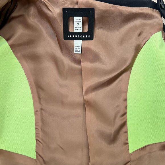 Landscape Black Fitted Blazer with One Shoulder Strap - Size 2 - Picture 5 of 9